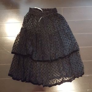 Sheer Double Layer Tulle Skirt